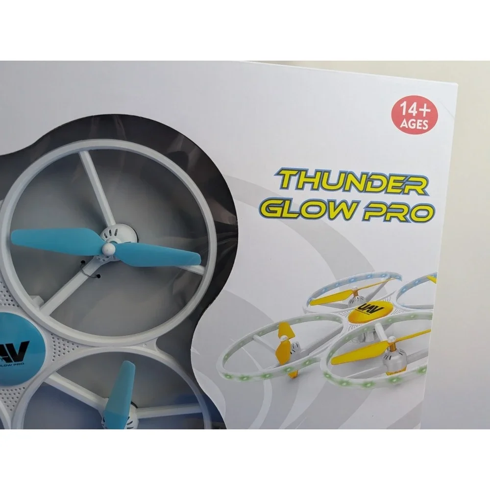 Thunder Glow Pro Drone Remote Control Quad-Copter Lights RC Flying Kids Blue